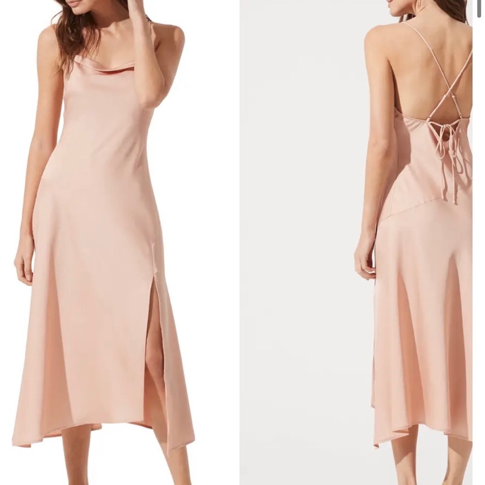 ASTR THE LABEL Cowl Slip Midi Dress
